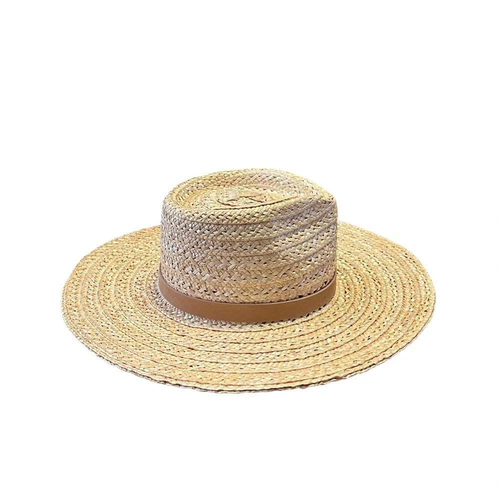 Wyeth by Todd Magill Natural Straw Rancher Hat Tan Leather Band O/S one  size - Picture 5 of 10